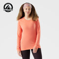 Women's Classic Thermal Merino Base Layer Crew Black Deco Floral - ver - 5