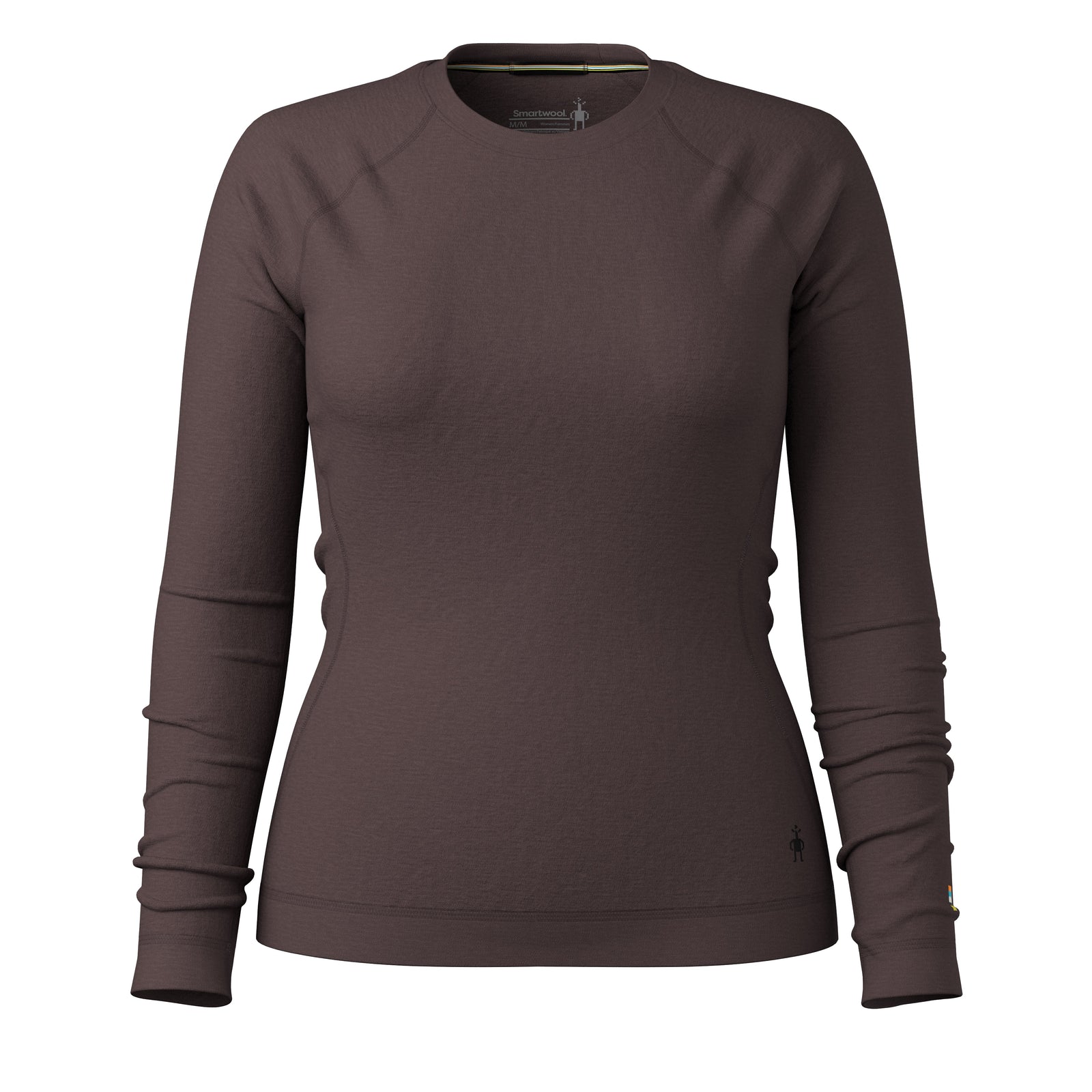Women's Classic Thermal Merino Base Layer Crew Black Deco Floral - ver - 3