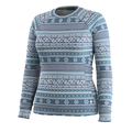 Women's Classic Thermal Merino Base Layer Crew Twilight Blue Heather - ver - 11