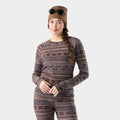 Women's Classic Thermal Merino Base Layer Crew Twilight Blue Heather - ver - 29
