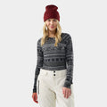 Women's Classic Thermal Merino Base Layer Crew Twilight Blue Heather - ver - 36
