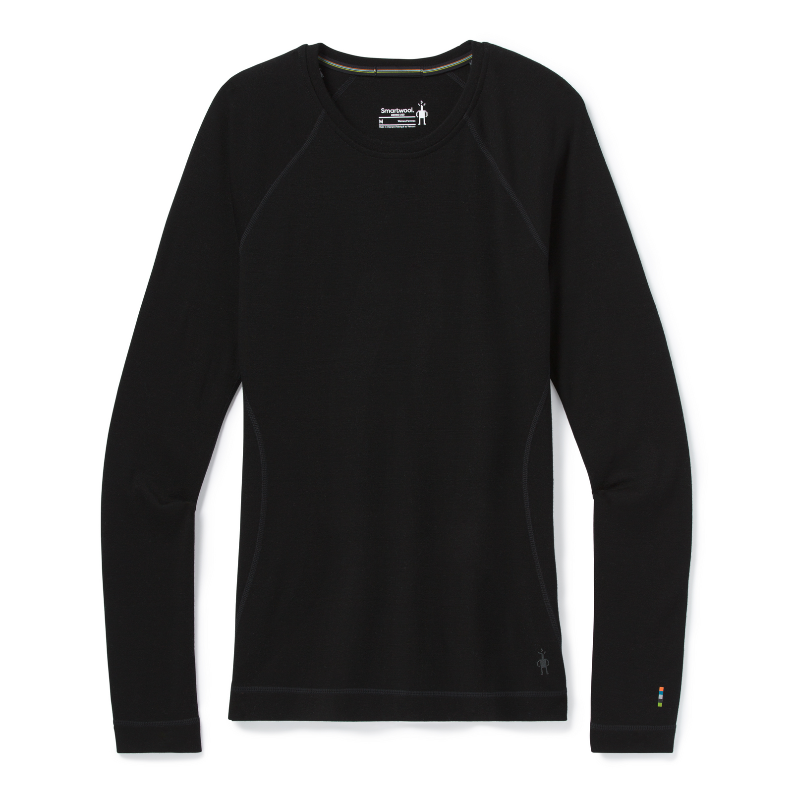 Women's Classic Thermal Merino Base Layer Crew Pacific Blue Floral - ver - 7