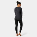 Women's Classic Thermal Merino Base Layer Crew Pacific Blue Floral - ver - 25