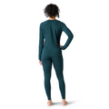Women's Classic Thermal Merino Base Layer Crew Pacific Blue Floral - ver - 14