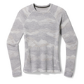 Women's Classic Thermal Merino Base Layer Crew Pacific Blue Floral - ver - 4