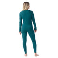 Women's Classic Thermal Merino Base Layer Crew Pacific Blue Floral - ver - 107