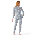 Women's Classic Thermal Merino Base Layer Crew Pacific Blue Floral - ver - 79