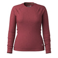 Women's Classic Thermal Merino Base Layer Crew Pacific Blue Floral - ver - 104