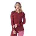 Women's Classic Thermal Merino Base Layer Crew Pacific Blue Floral - ver - 102