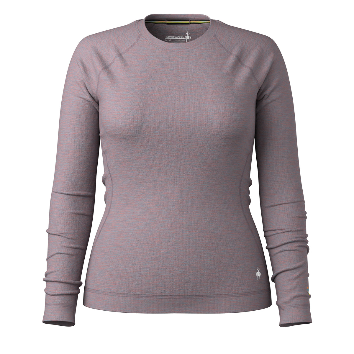 Women's Classic Thermal Merino Base Layer Crew Chalk Violet Heather - 3