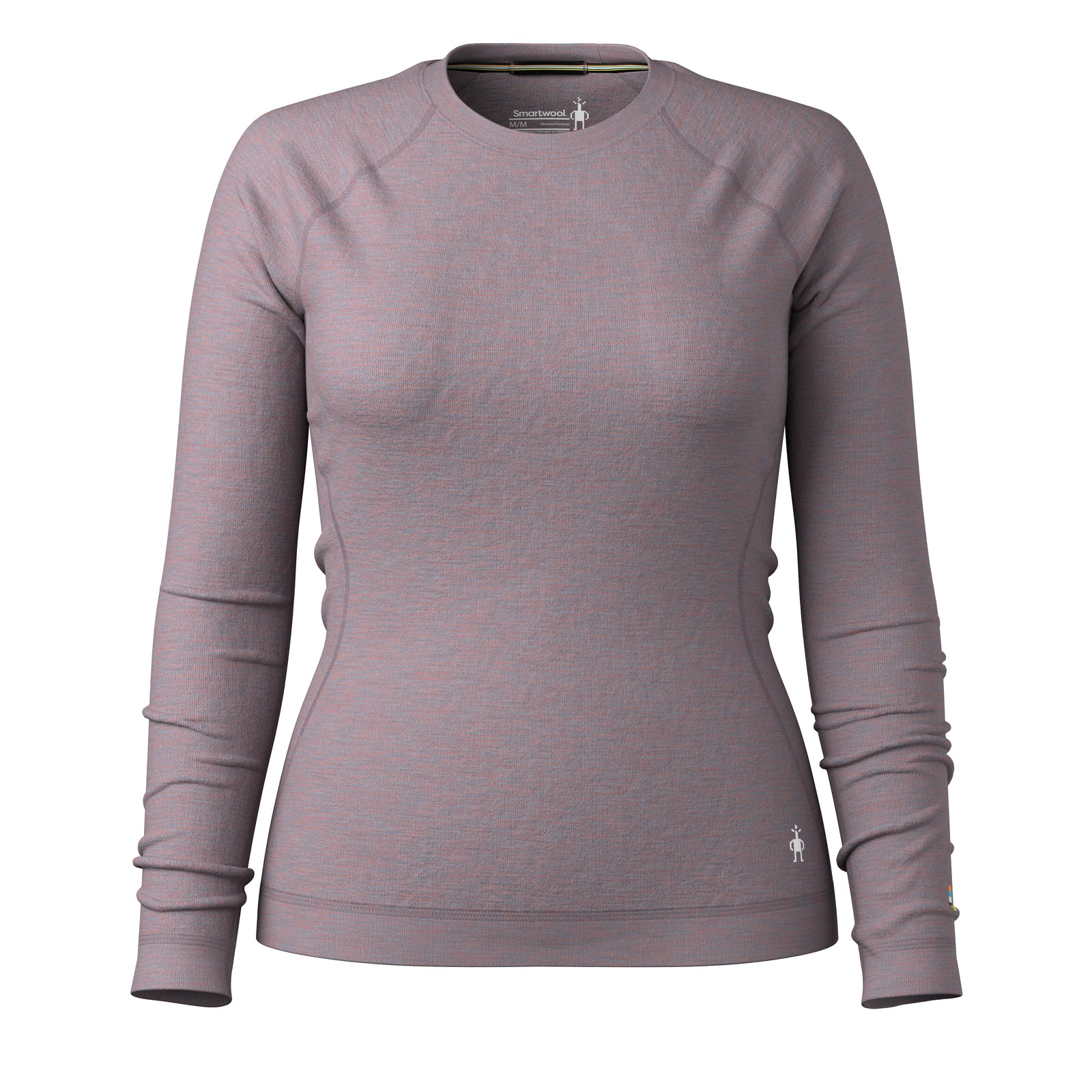 Women's Classic Thermal Merino Base Layer Crew Pacific Blue Floral - ver - 3