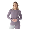 Women's Classic Thermal Merino Base Layer Crew Pacific Blue Floral - ver - 126