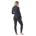 Women's Classic Thermal Merino Base Layer Crew Pacific Blue Floral - ver - 135