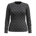 Women's Classic Thermal Merino Base Layer Crew Pacific Blue Floral - ver - 136