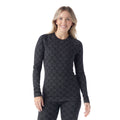 Women's Classic Thermal Merino Base Layer Crew Pacific Blue Floral - ver - 134