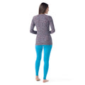 Women's Classic Thermal Merino Base Layer Crew Pacific Blue Floral - ver - 115