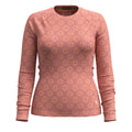 Women's Classic Thermal Merino Base Layer Crew Pacific Blue Floral - ver - 100