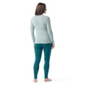 Women's Classic Thermal Merino Base Layer Crew Pacific Blue Floral - ver - 56