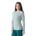 Women's Classic Thermal Merino Base Layer Crew Pacific Blue Floral - ver - 55