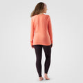 Women's Classic Thermal Merino Base Layer Crew Pacific Blue Floral - ver - 32
