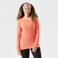 Women's Classic Thermal Merino Base Layer Crew Pacific Blue Floral - ver - 31