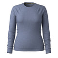 Women's Classic Thermal Merino Base Layer Crew Pacific Blue Floral - ver - 37