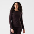 Women's Classic Thermal Merino Base Layer Crew Pacific Blue Floral - ver - 70