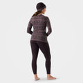 Women's Classic Thermal Merino Base Layer Crew Pacific Blue Floral - ver - 48