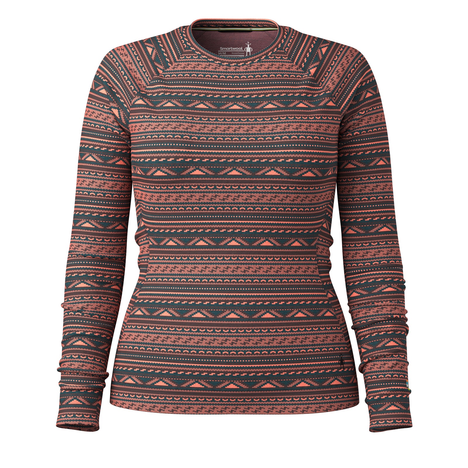 Women's Classic Thermal Merino Base Layer Crew Chalk Violet Heather - ver - 3