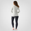 Women's Classic Thermal Merino Base Layer Crew Pacific Blue Floral - ver - 21