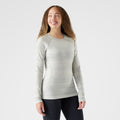 Women's Classic Thermal Merino Base Layer Crew Pacific Blue Floral - ver - 20