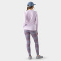 Women's Classic Thermal Merino Base Layer Crew Lavender Sky Heather - ver - 2