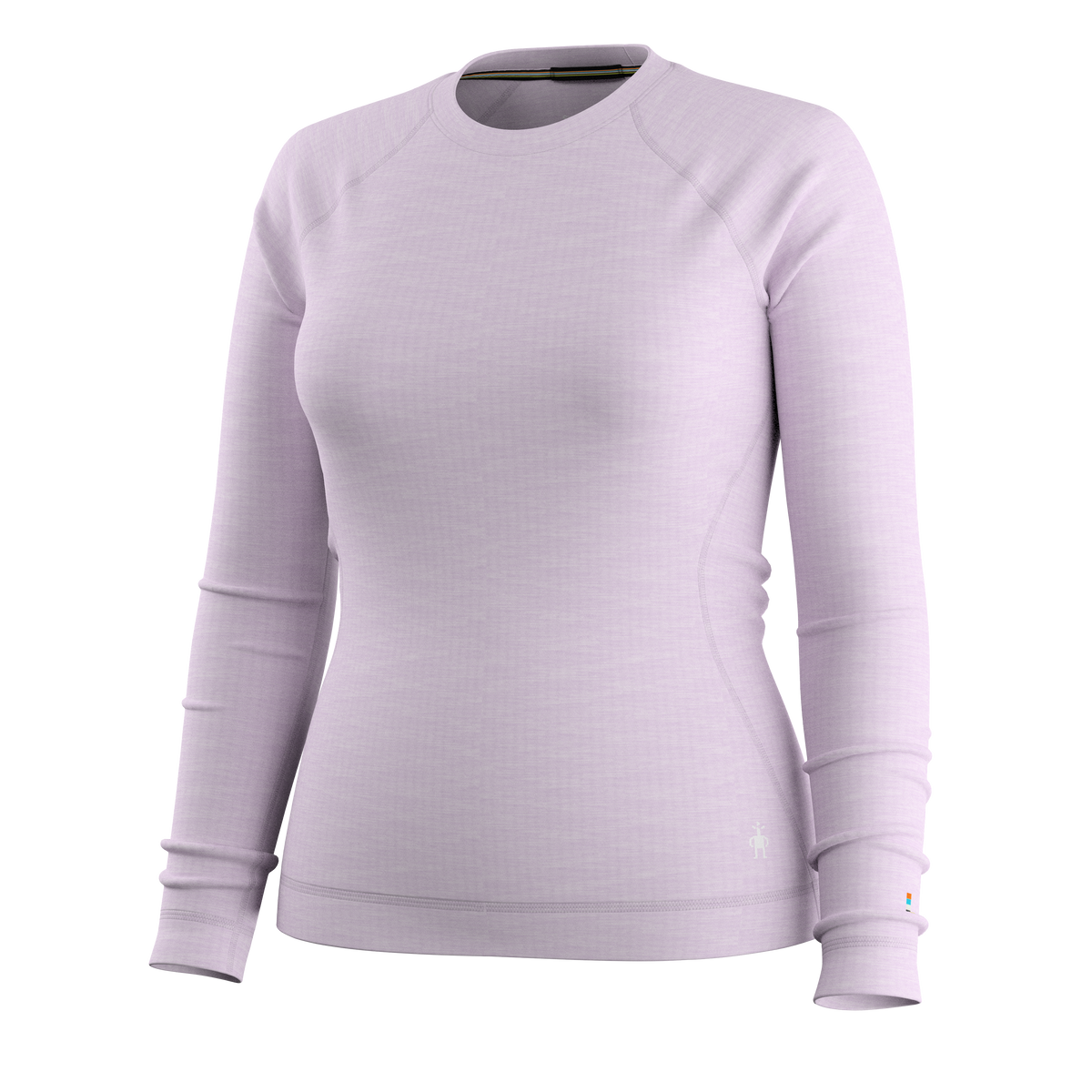 Women's Classic Thermal Merino Base Layer Crew Lavender Sky Heather - 3