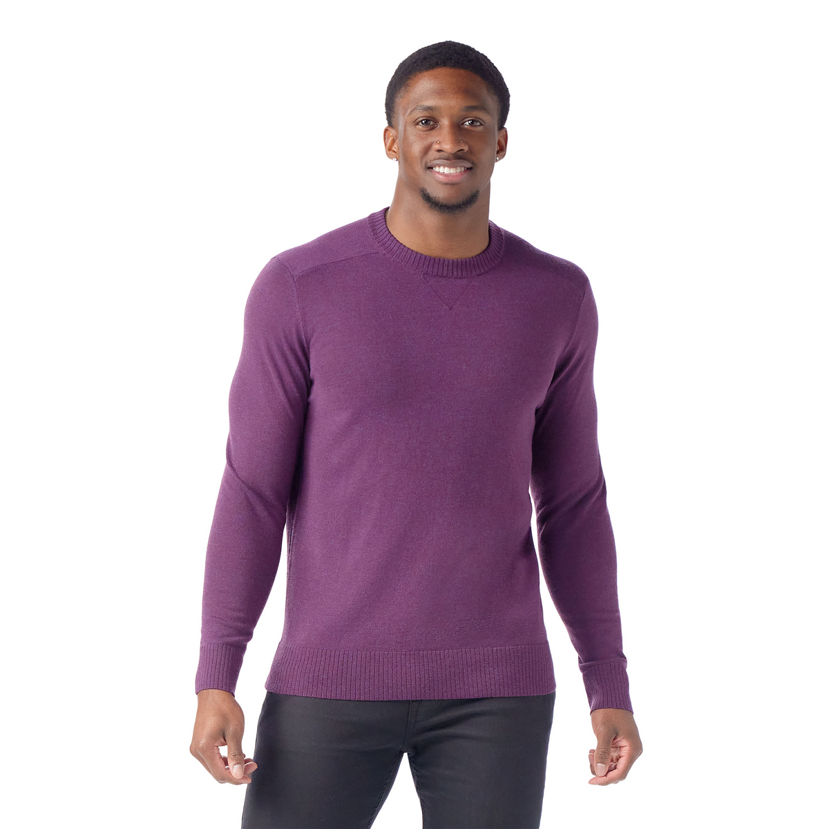 Men's Sparwood Crew Sweater Purple Storm Heather - ver - 1