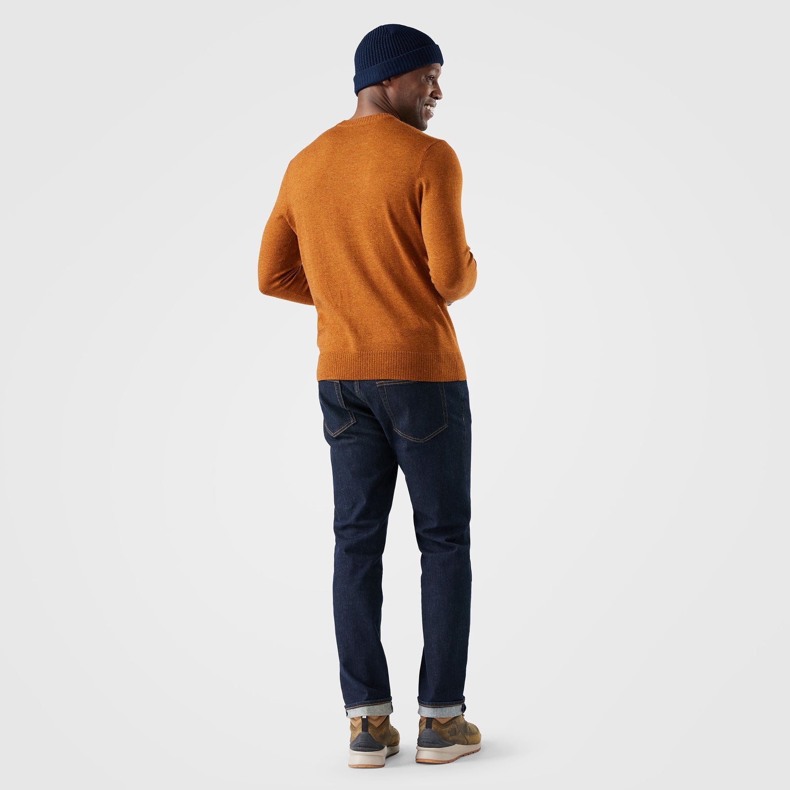 Men's Sparwood Crew Sweater Pecan Brown-Squash - ver - 2