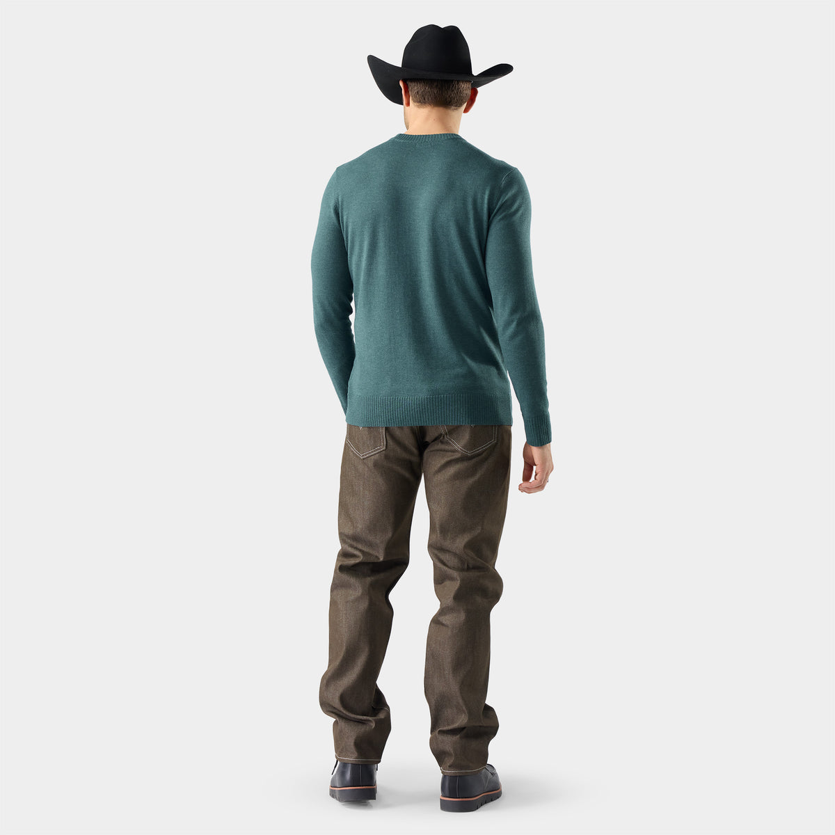 Men's Sparwood Crew Sweater Dusty Teal Heather - ver - 2