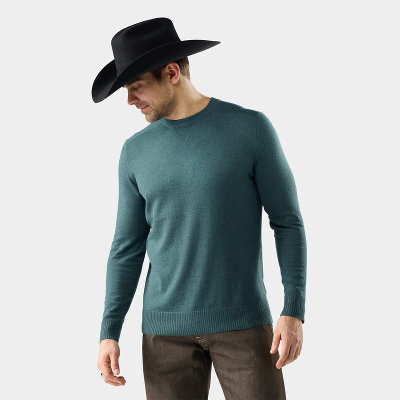 Men's Sparwood Crew Sweater - Dusty Teal Heather / L