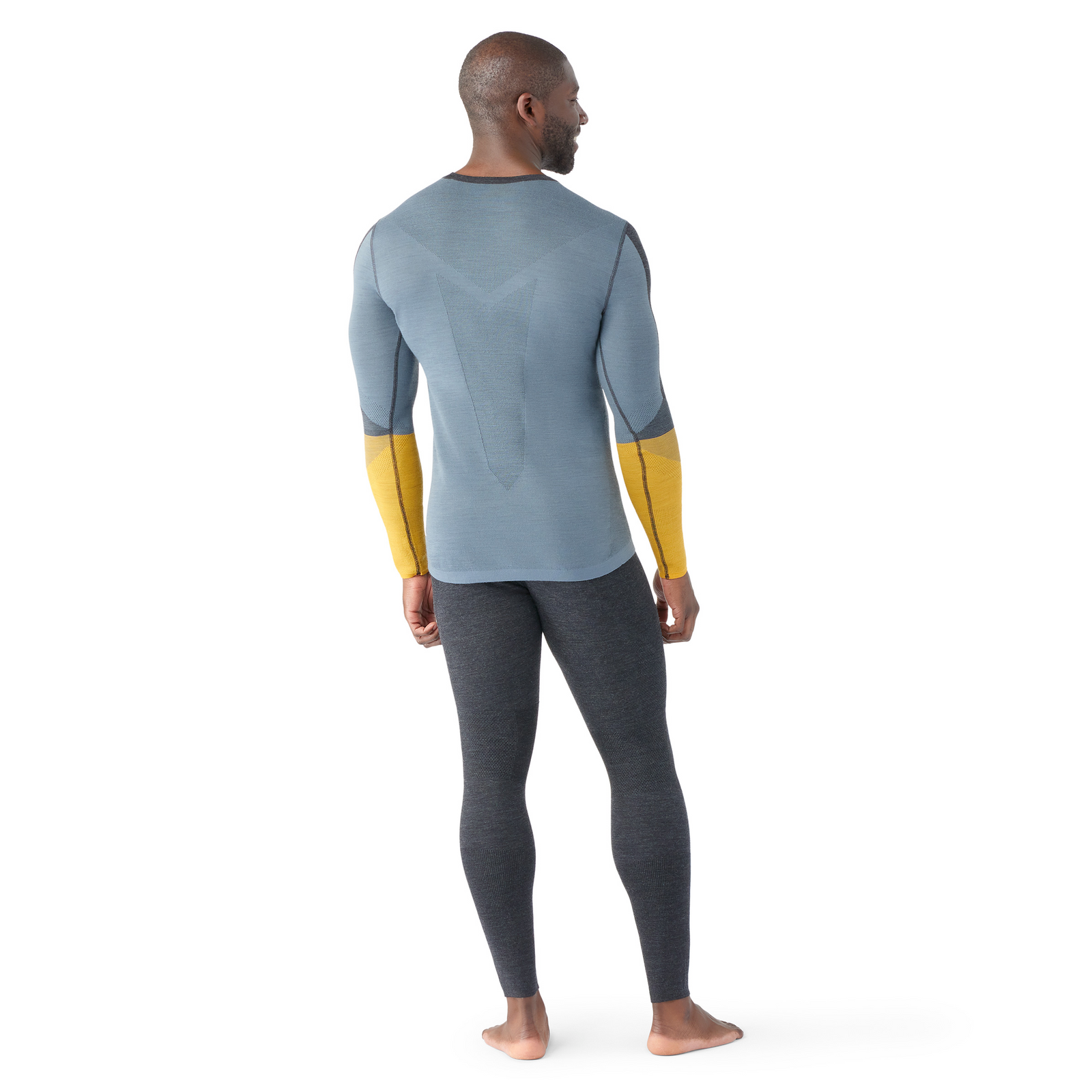 Men's Intraknit™ Thermal Merino Base Layer Colorblock Crew Dark Mink-Burnt Sienna - ver - 2