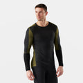 Men's Intraknit™ Thermal Merino Base Layer Colorblock Crew Winter Moss-Charcoal - ver - 1
