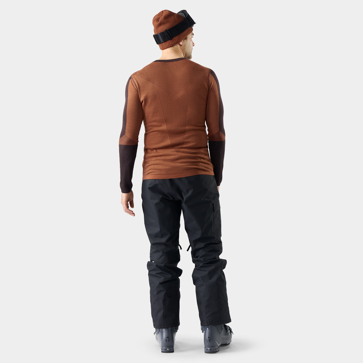 Haut de base thermal à encolure ronde et contraste de couleurs Intraknit™ Merino pour hommes  - voir - 2