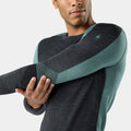Men's Intraknit™ Thermal Merino Base Layer Colorblock Crew Dark Mink-Burnt Sienna - ver - 3