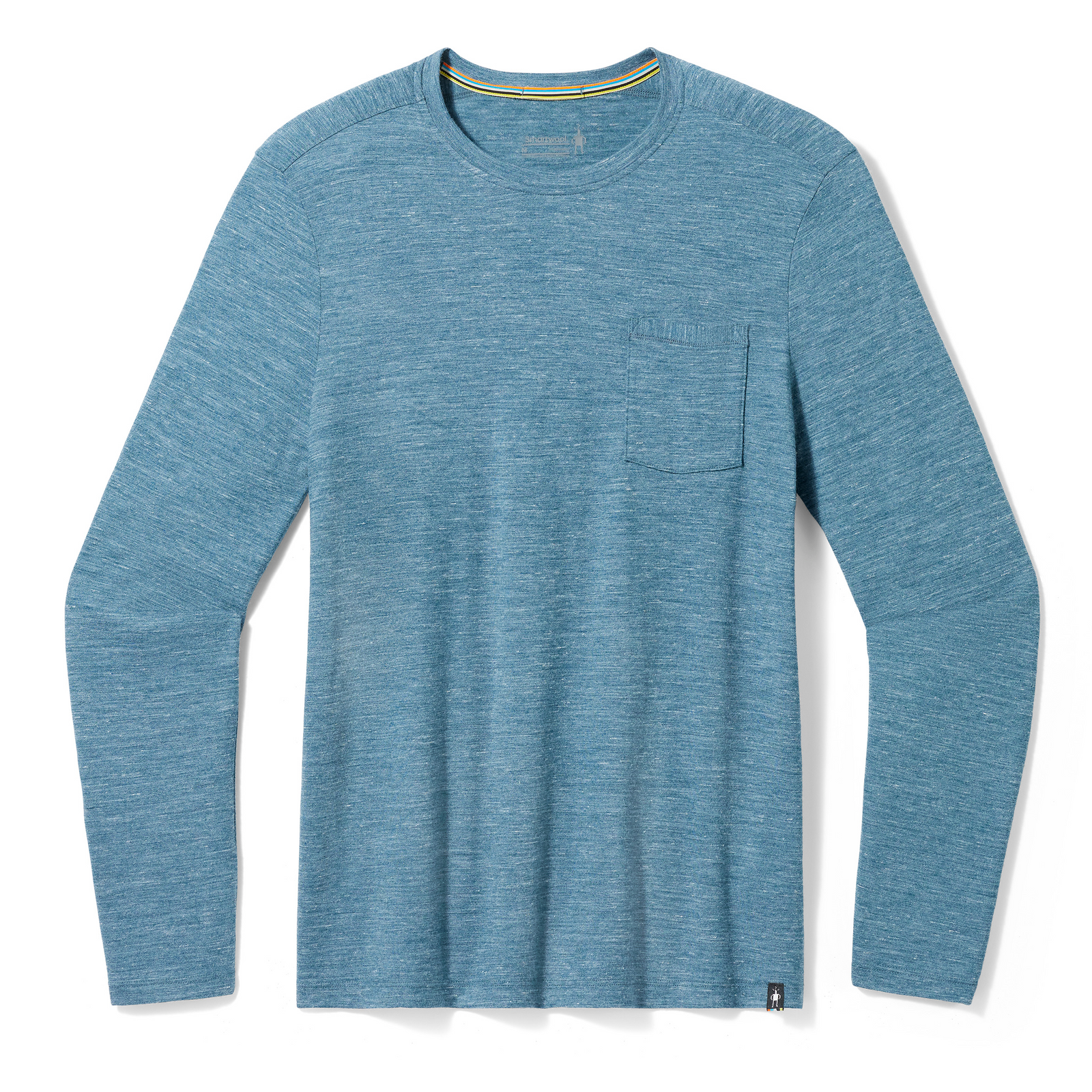 Men's Everyday Exploration Merino Long Sleeve Pocket Tee Black Heather - ver - 7