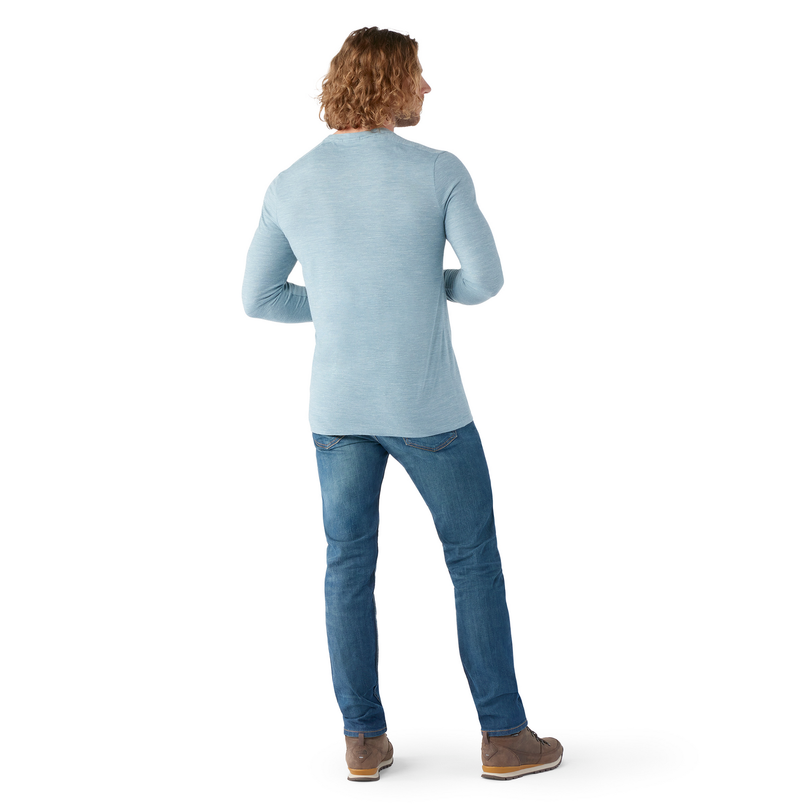 Men's Everyday Exploration Merino Long Sleeve Pocket Tee Black Heather - ver - 2