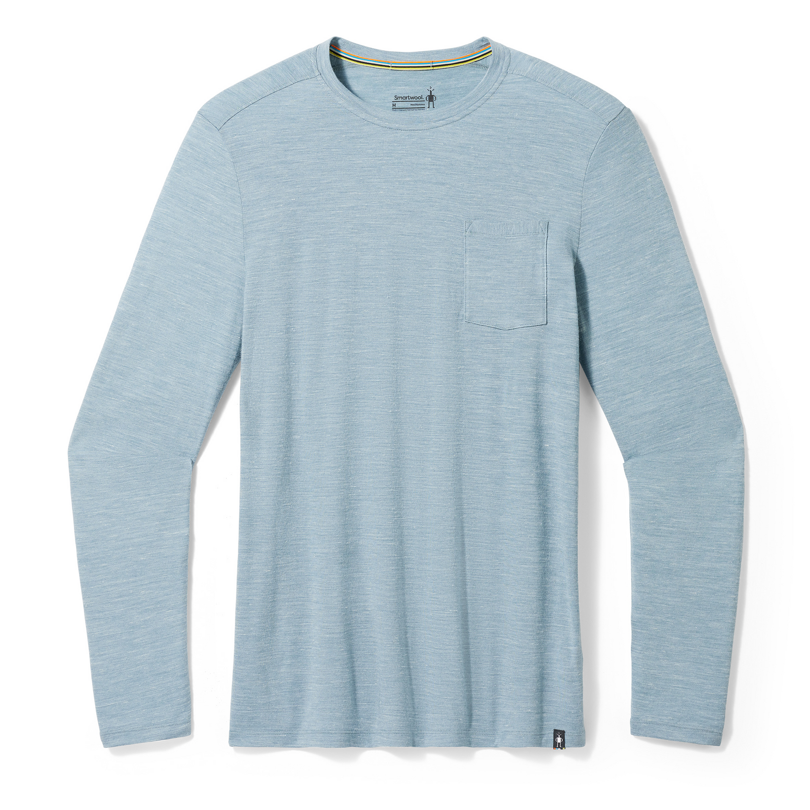 Men's Everyday Exploration Merino Long Sleeve Pocket Tee Black Heather - ver - 3