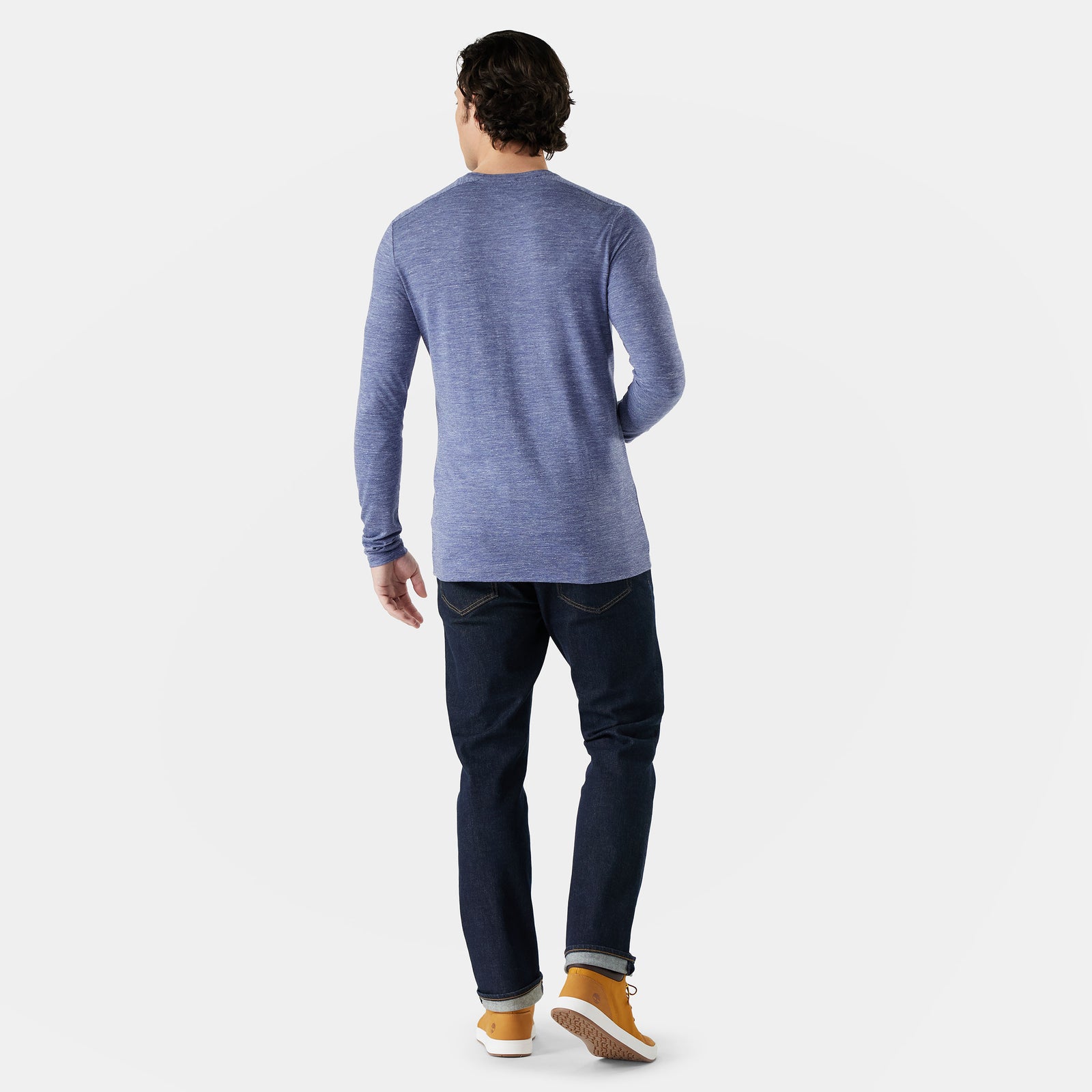 Men's Everyday Exploration Merino Long Sleeve Pocket Tee Black Heather - ver - 2