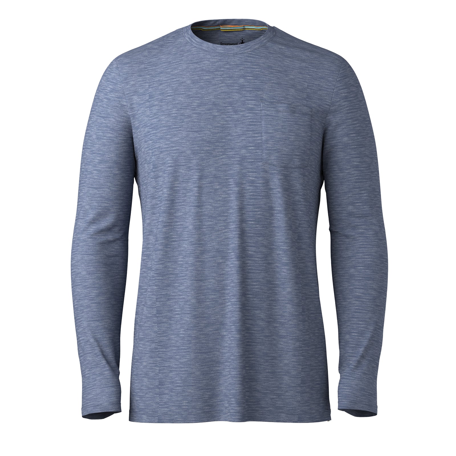 Men's Everyday Exploration Merino Long Sleeve Pocket Tee Black Heather - ver - 3