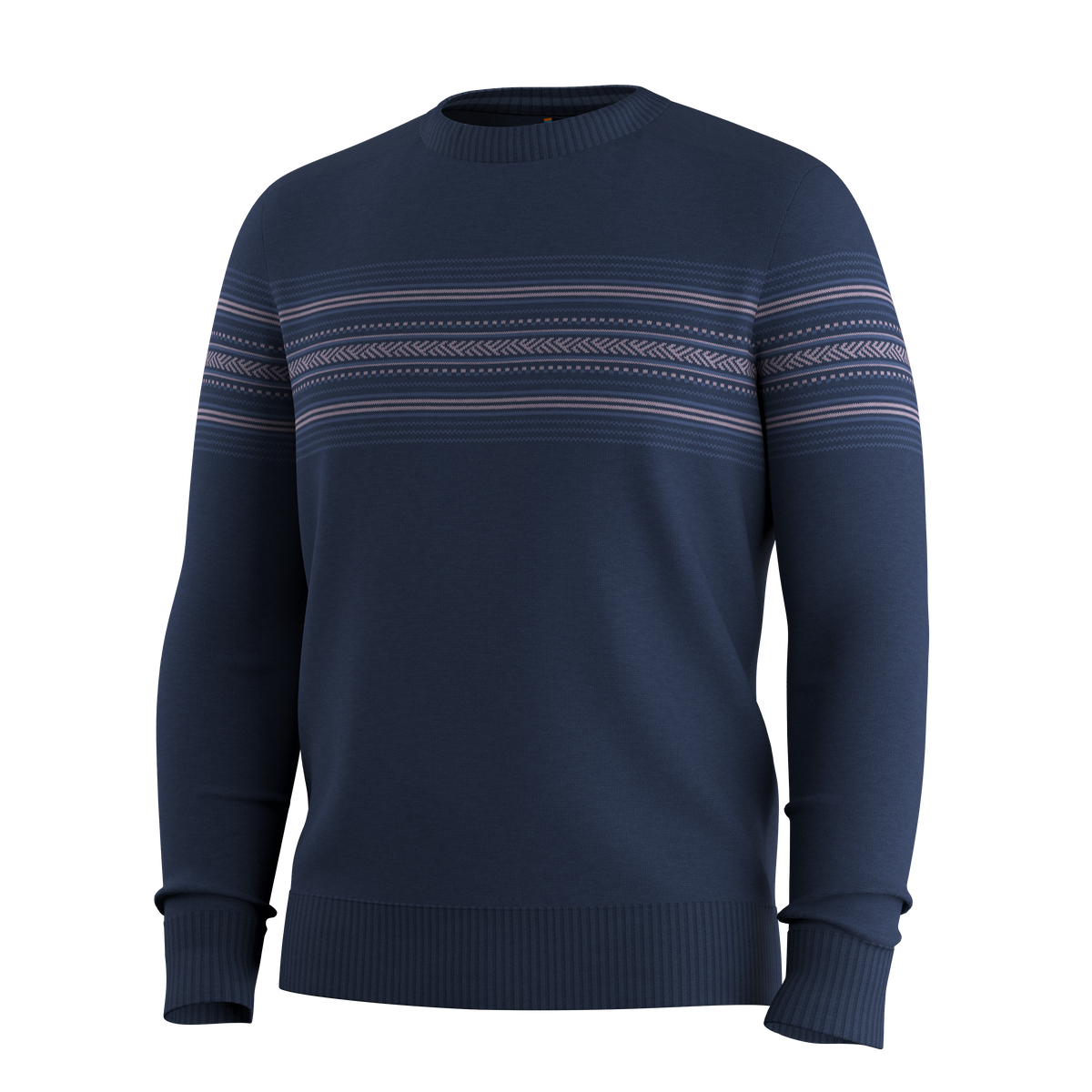 Men's Sparwood Stripe Crew Sweater Deep Navy - ver - 3