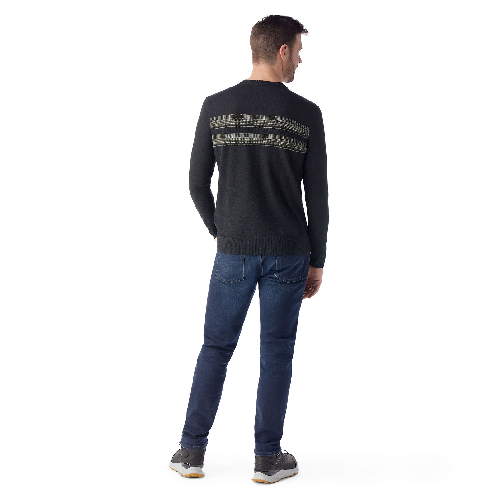 Men's Sparwood Stripe Crew Sweater Toasted Coconut-Light Gray - ver - 2