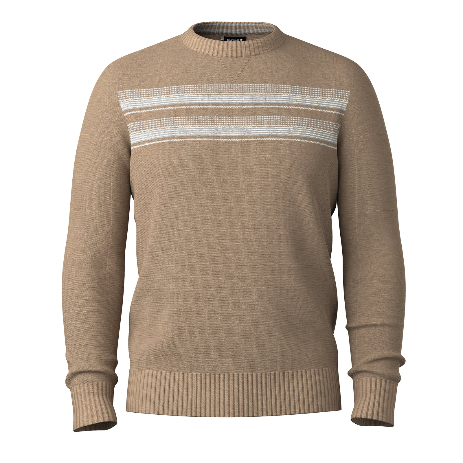 Men's Sparwood Stripe Crew Sweater Toasted Coconut-Light Gray - ver - 4