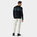Men's Sparwood Stripe Crew Sweater Black Donegal - ver - 2